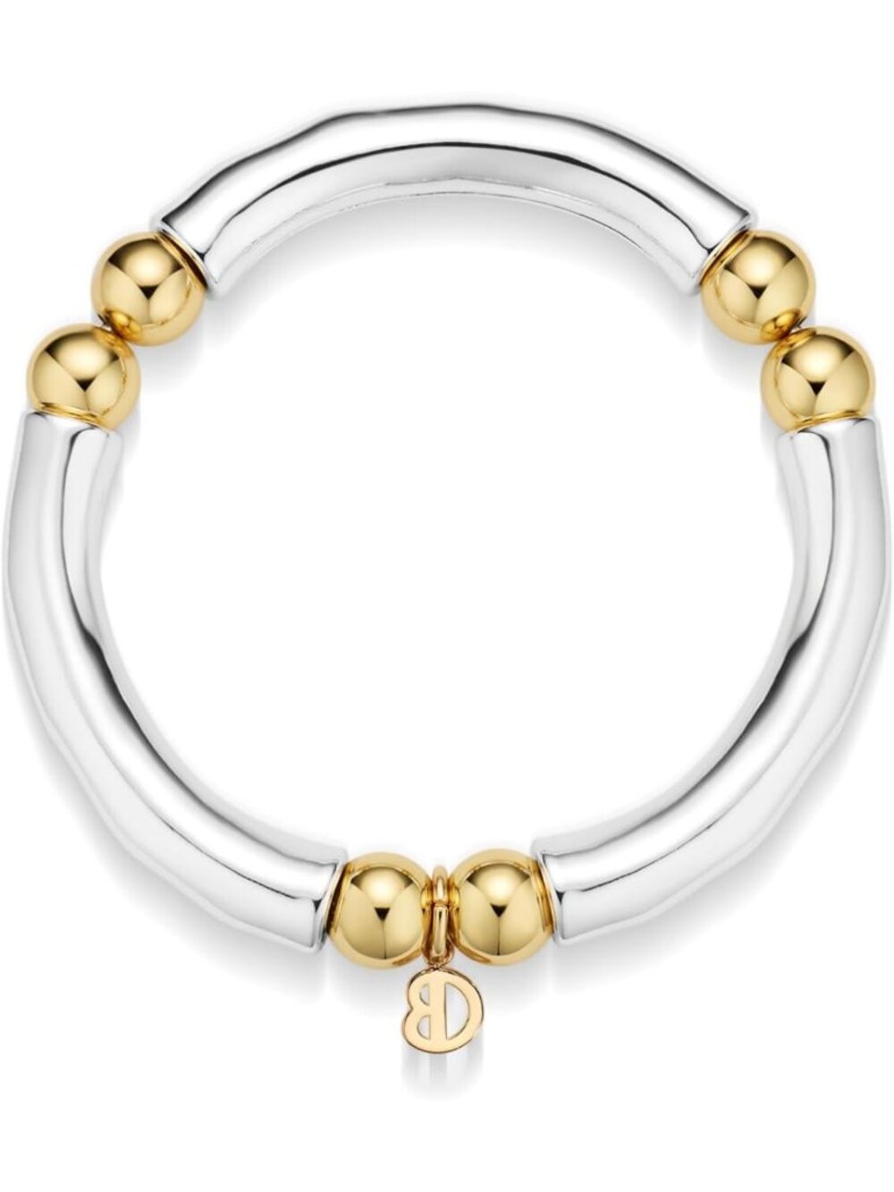 Trendy Two Tone Adjustable Bracelets for Women, 18K Gold & Silver Plated Bangles